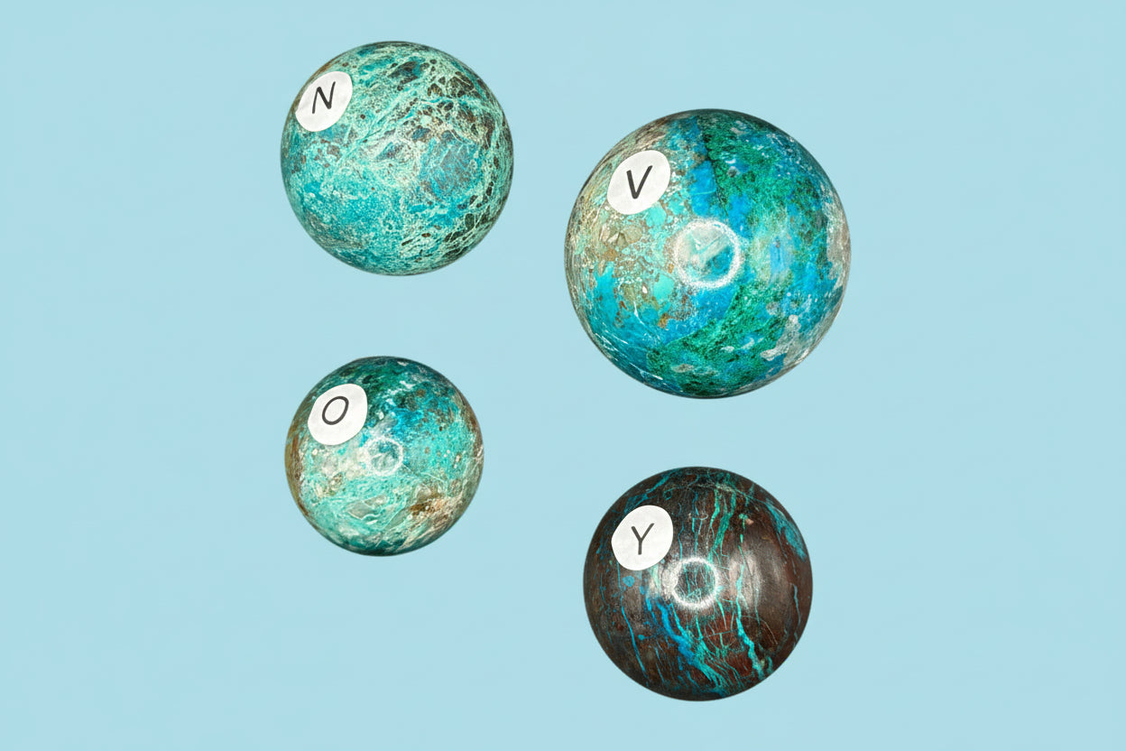Chrysocolla & Malachite Spheres