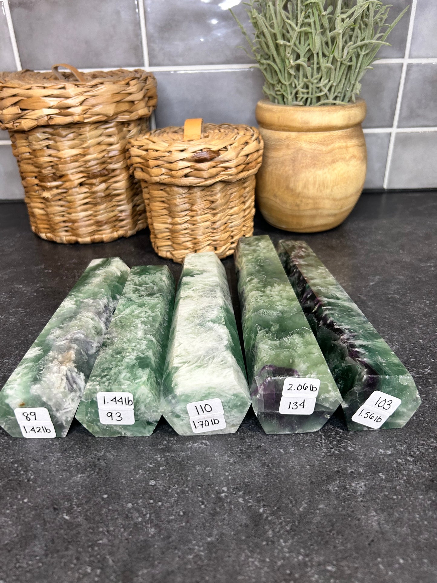 Feather Fluorite Statement Towers