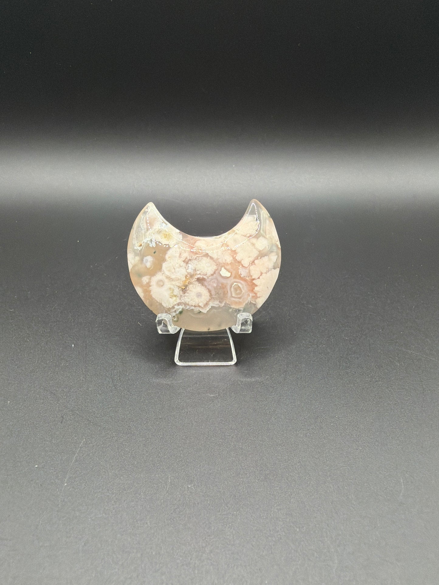 Mini Flower Agate Moon
