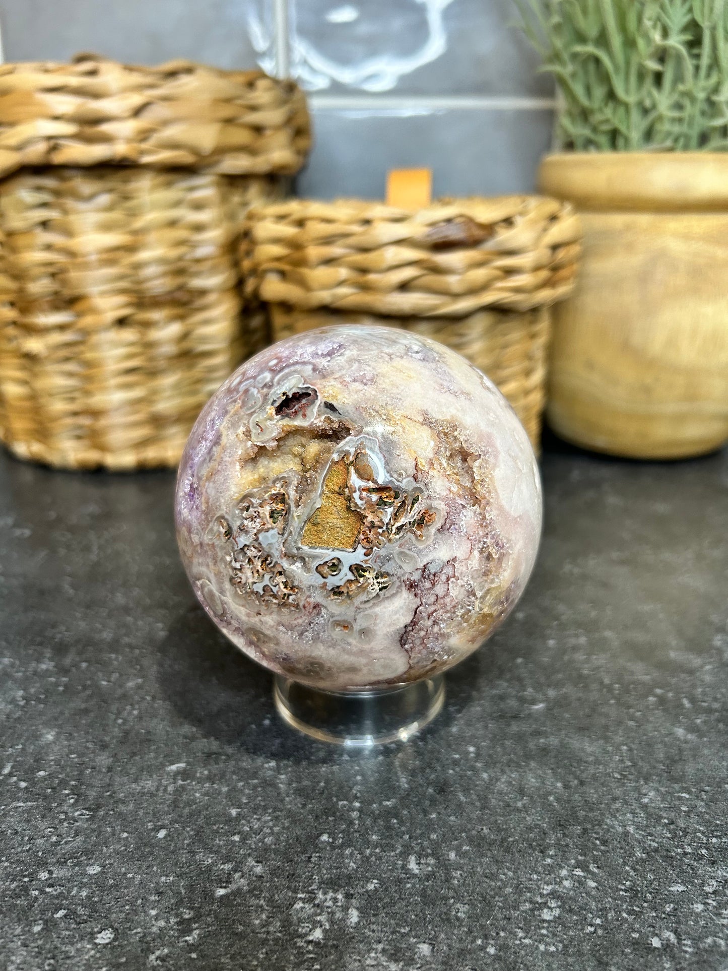 Pink/Purple Amethyst Sphere