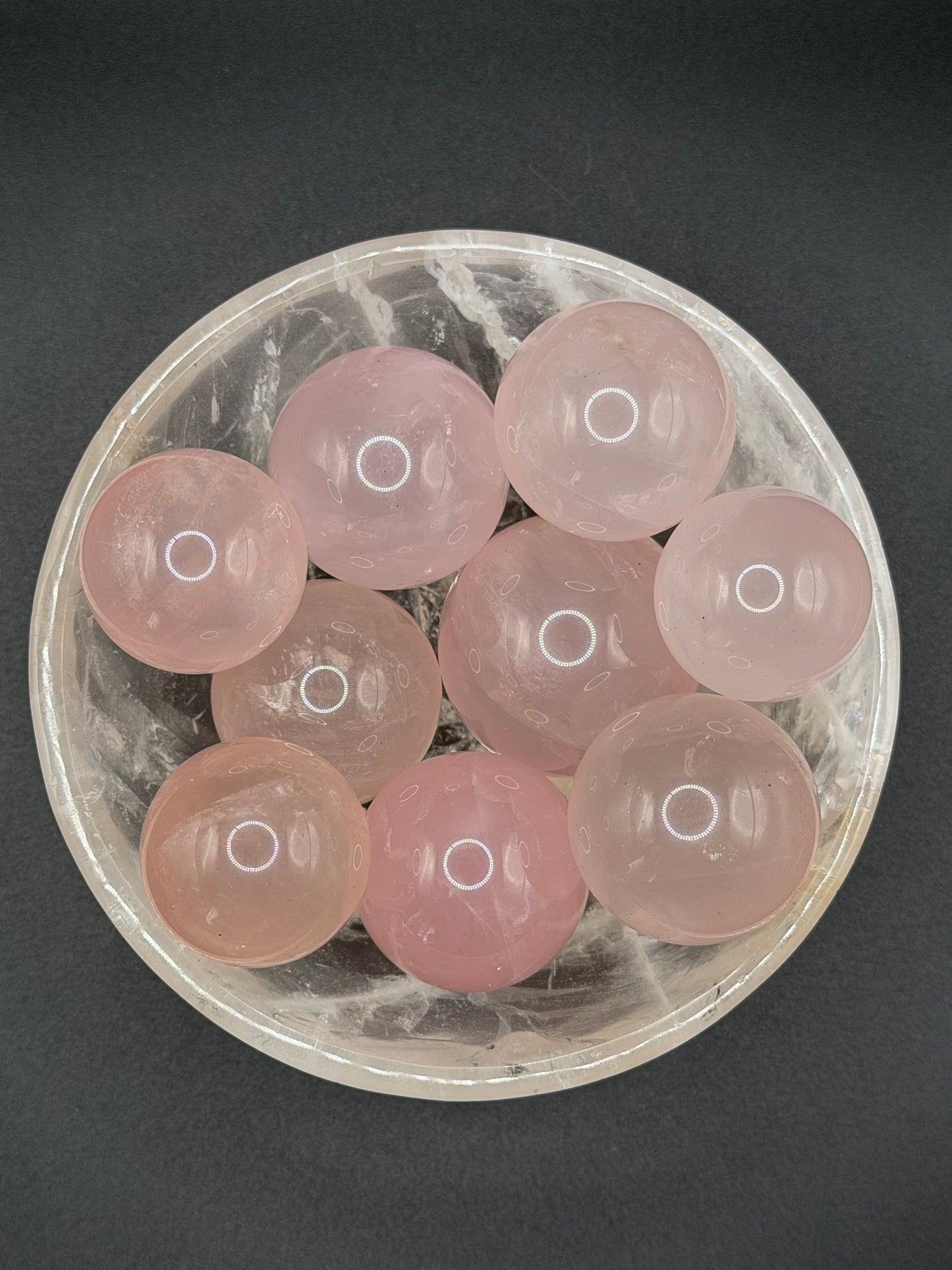 Mozambique Rose Quartz Spheres | Medium