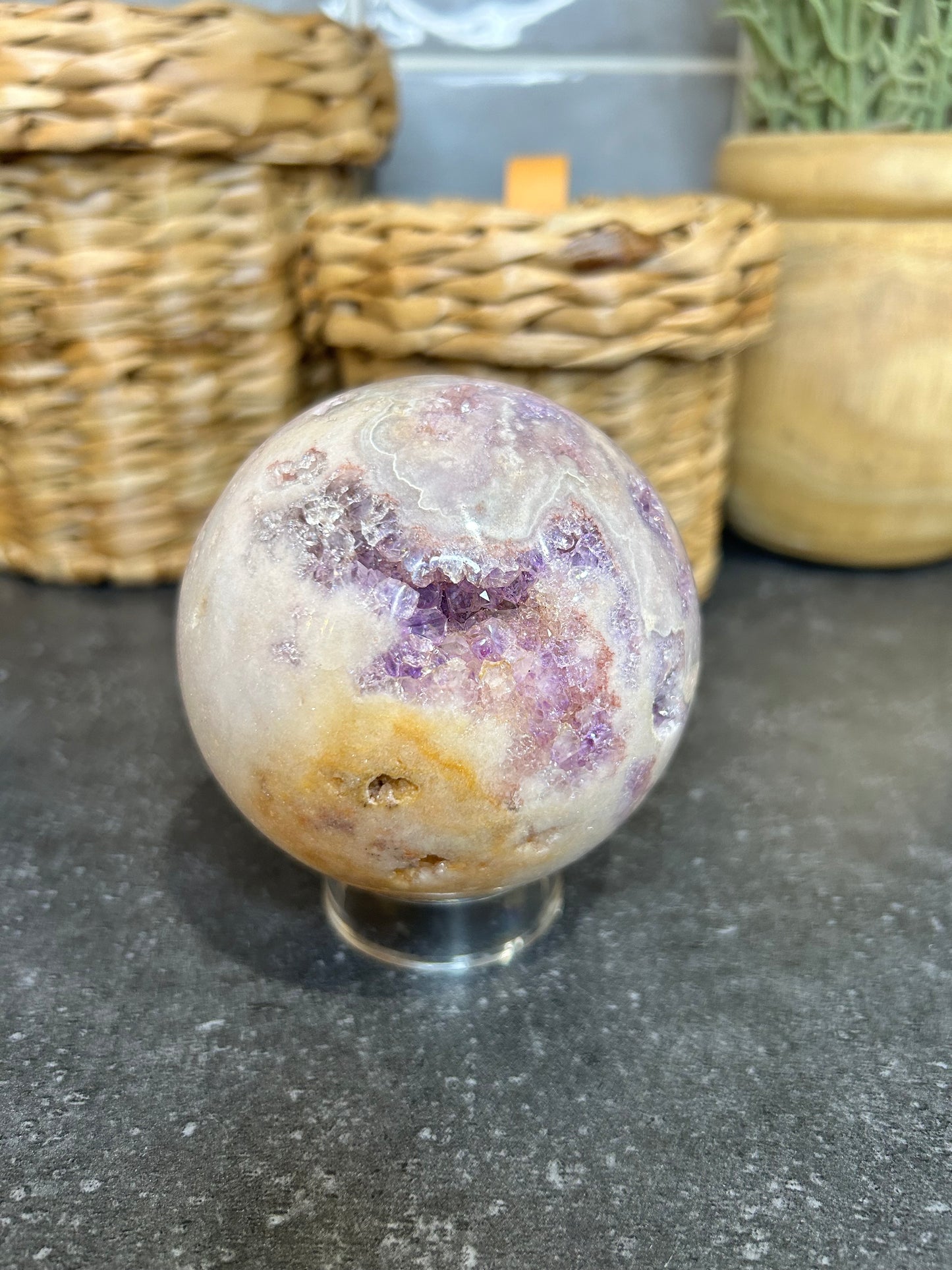 Pink/Purple Amethyst Sphere