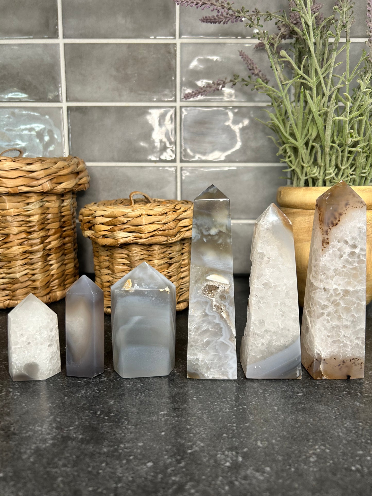 Druzy Agate Towers