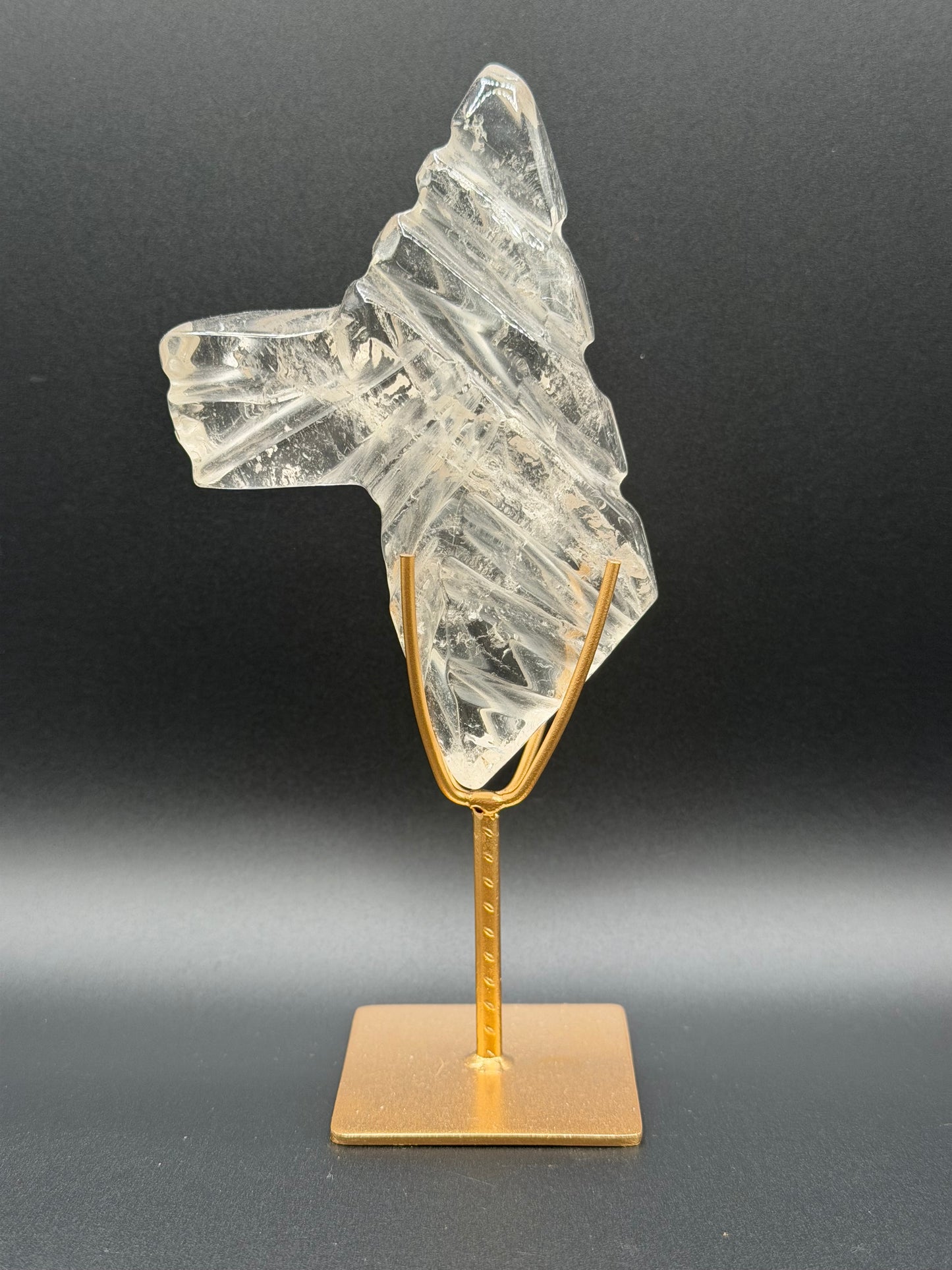 Geometric Clear Quartz Carving