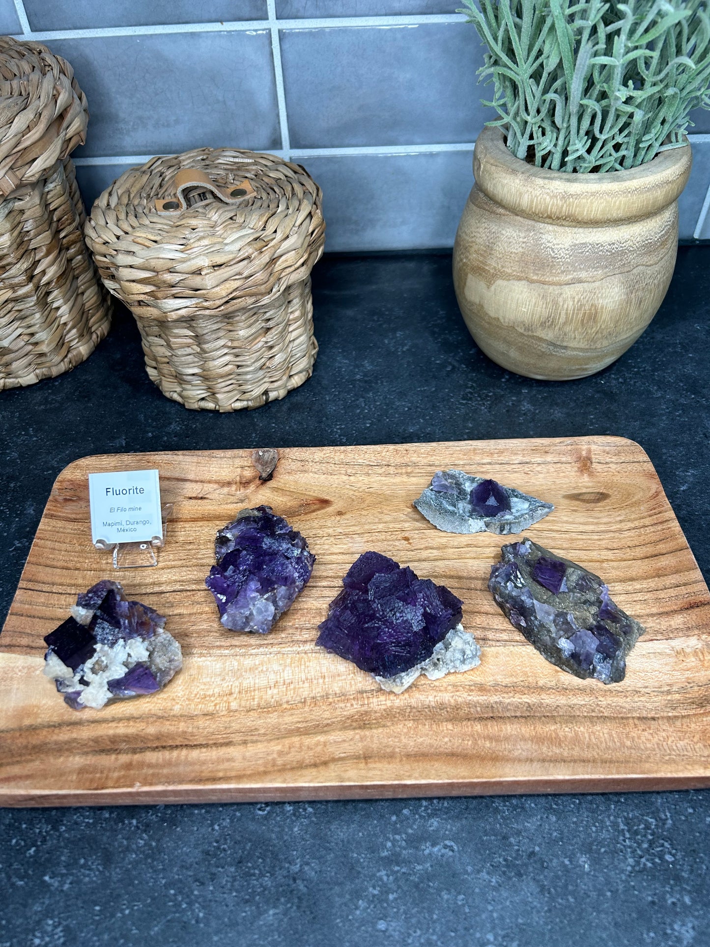 Etched Purple Fluorite Specimens