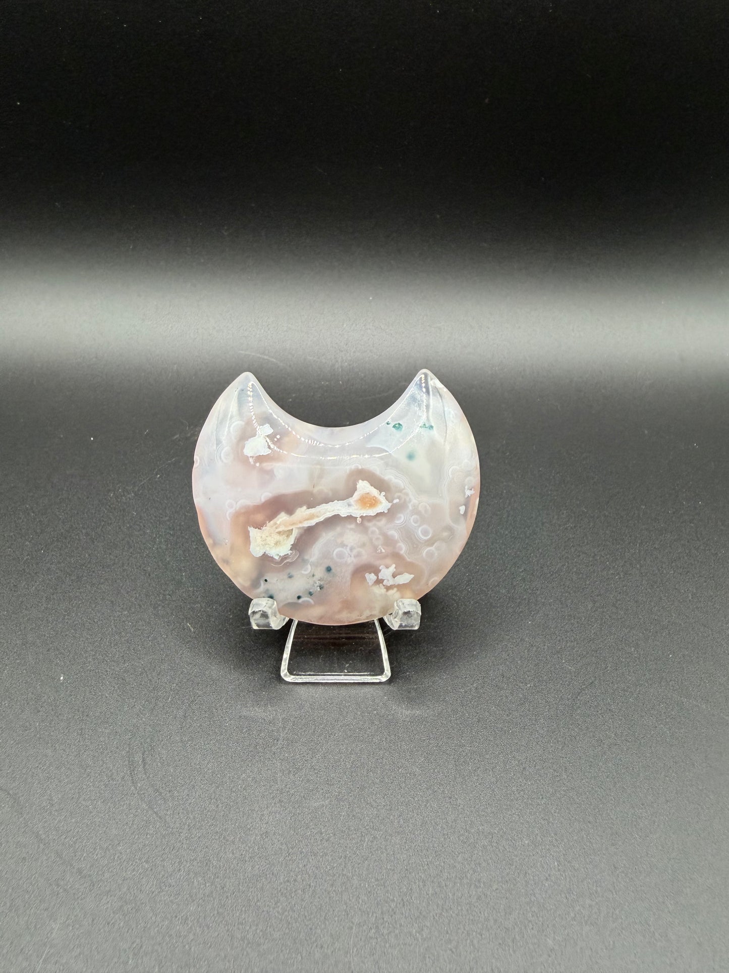 Mini Flower Agate Moon
