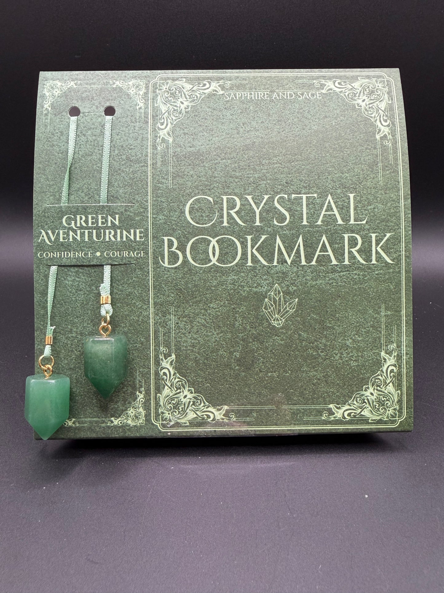 Green Aventurine Crystal Bookmark
