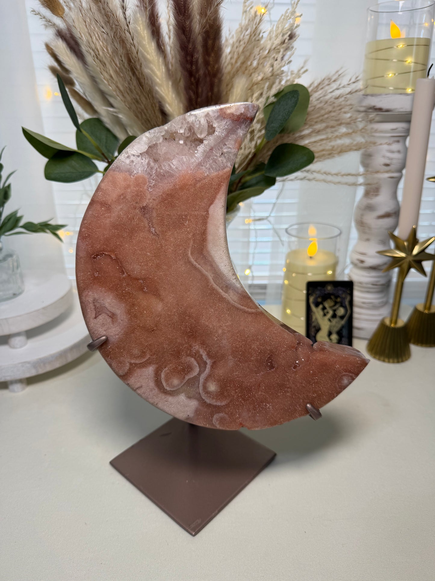 Pink Amethyst “Reversible” Moon