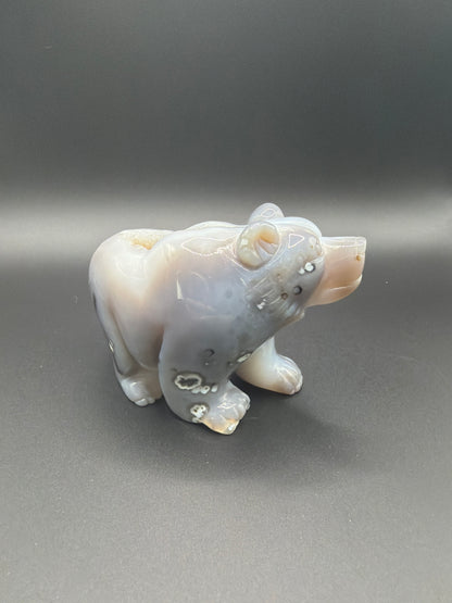 Druzy Agate Bear