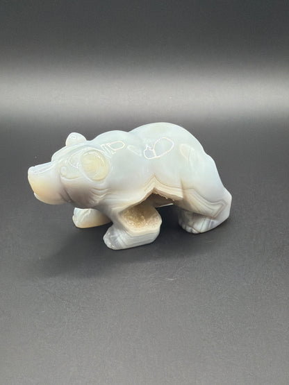 Druzy Agate Bear