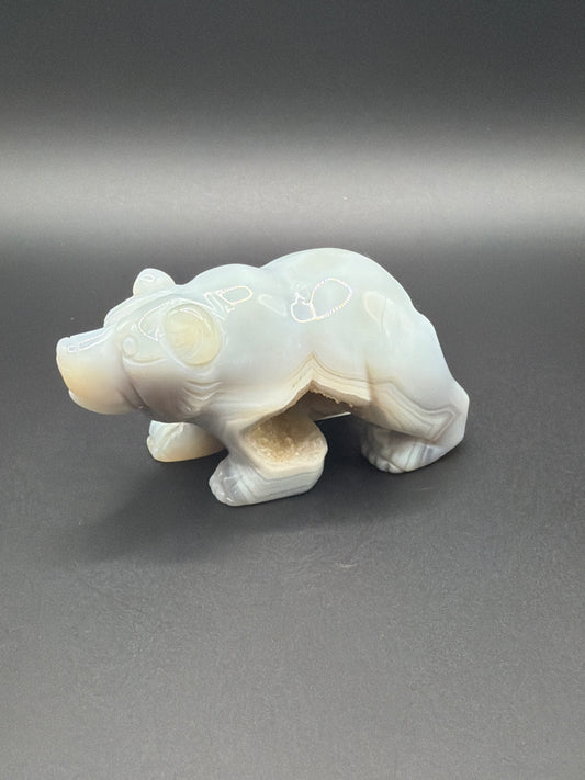 Druzy Agate Bear
