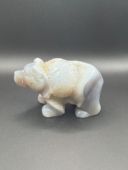 Druzy Agate Bear
