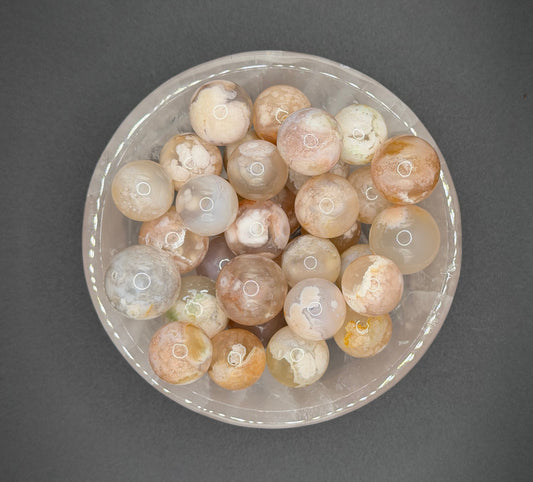 Flower Agate Mini Spheres