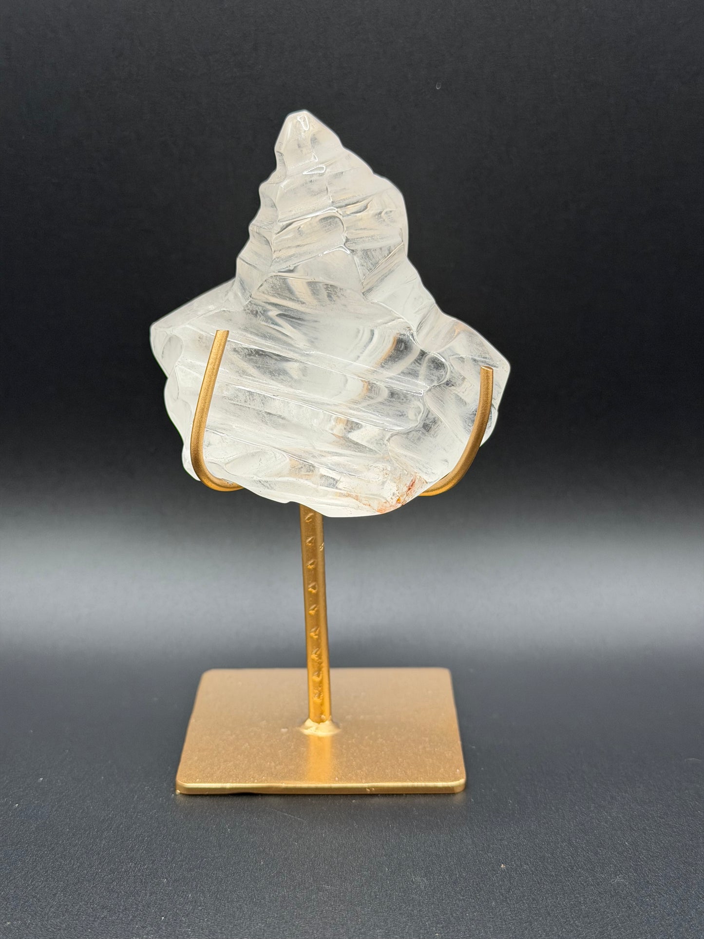 Geometric Clear Quartz Carving
