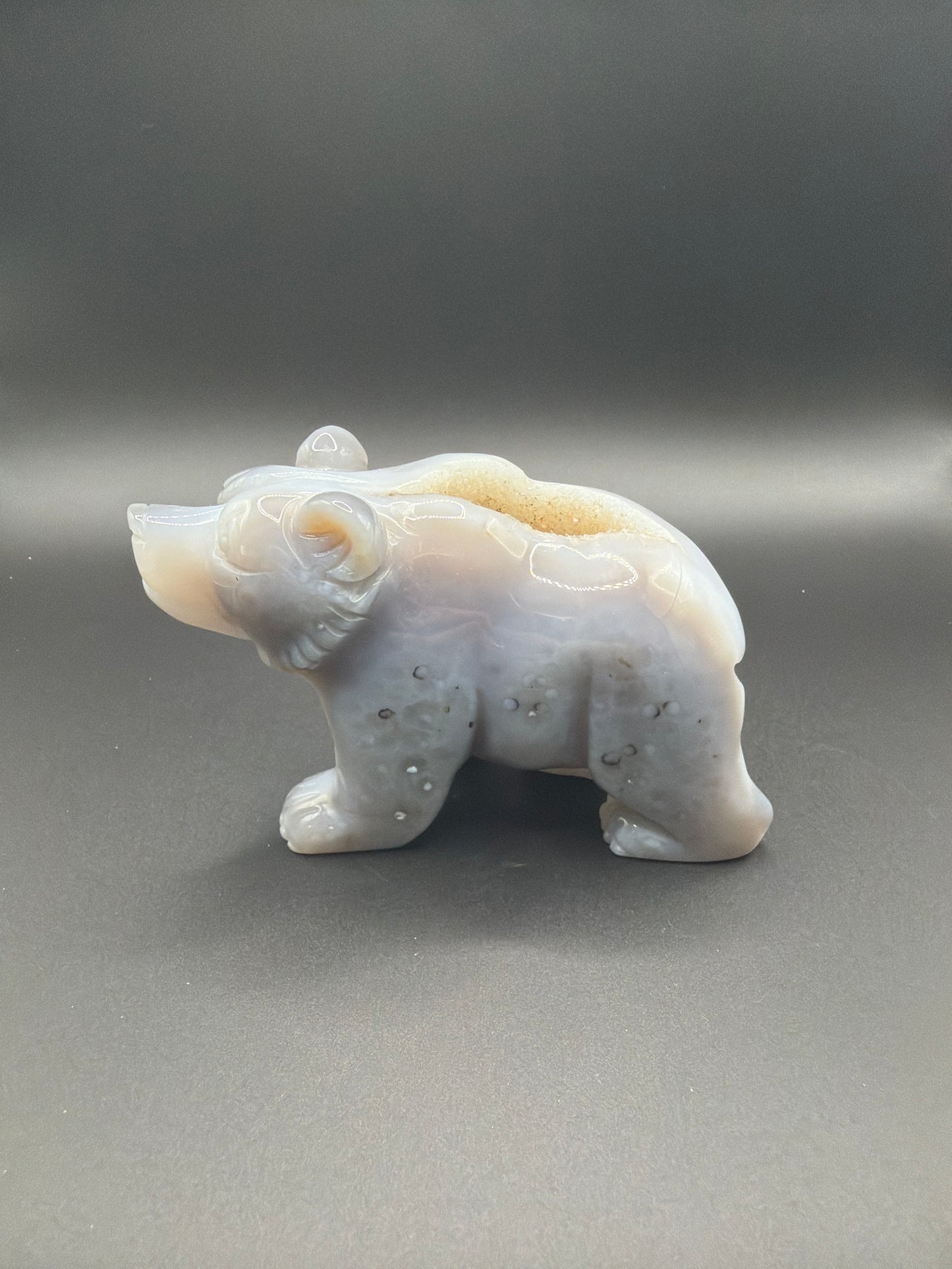 Druzy Agate Bear