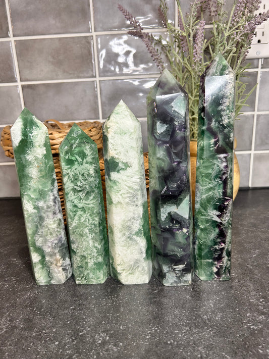 Feather Fluorite Statement Towers