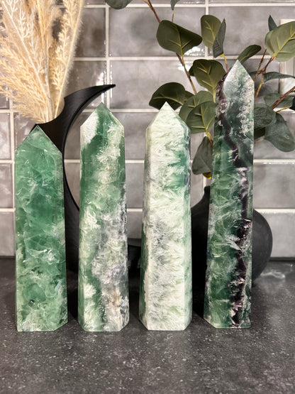 Feather Fluorite Statement Towers