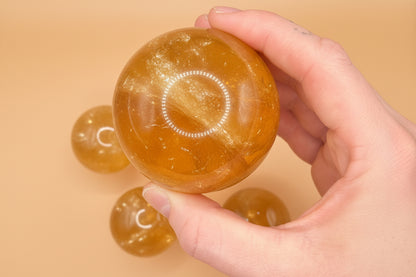 Honey Optical Calcite Spheres