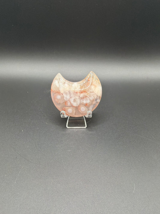 Mini Flower Agate Moon