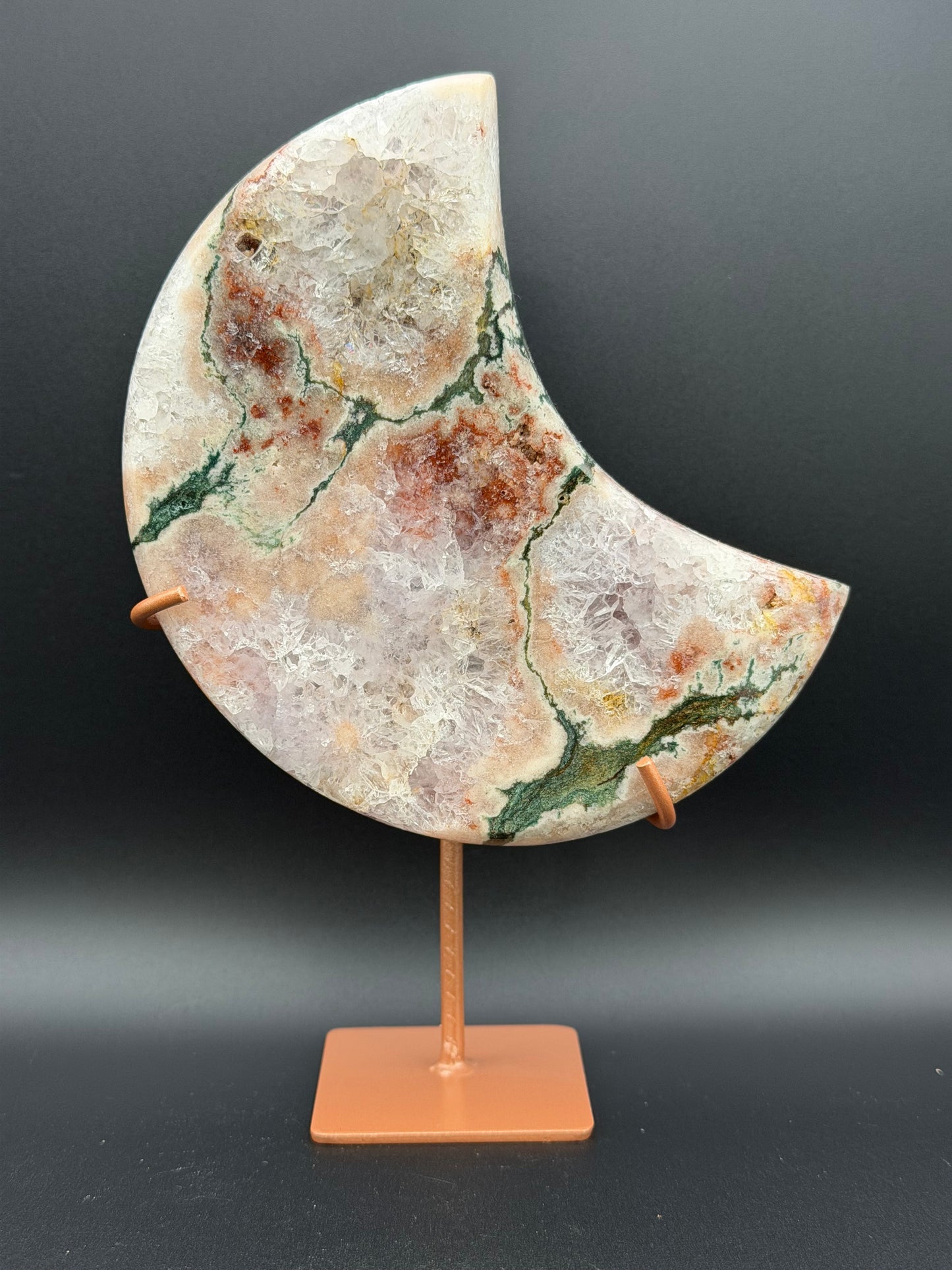 Jasper & Pink Amethyst Moon
