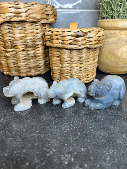 Druzy Agate Bears
