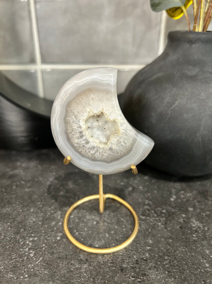 Druzy Agate Moon 28