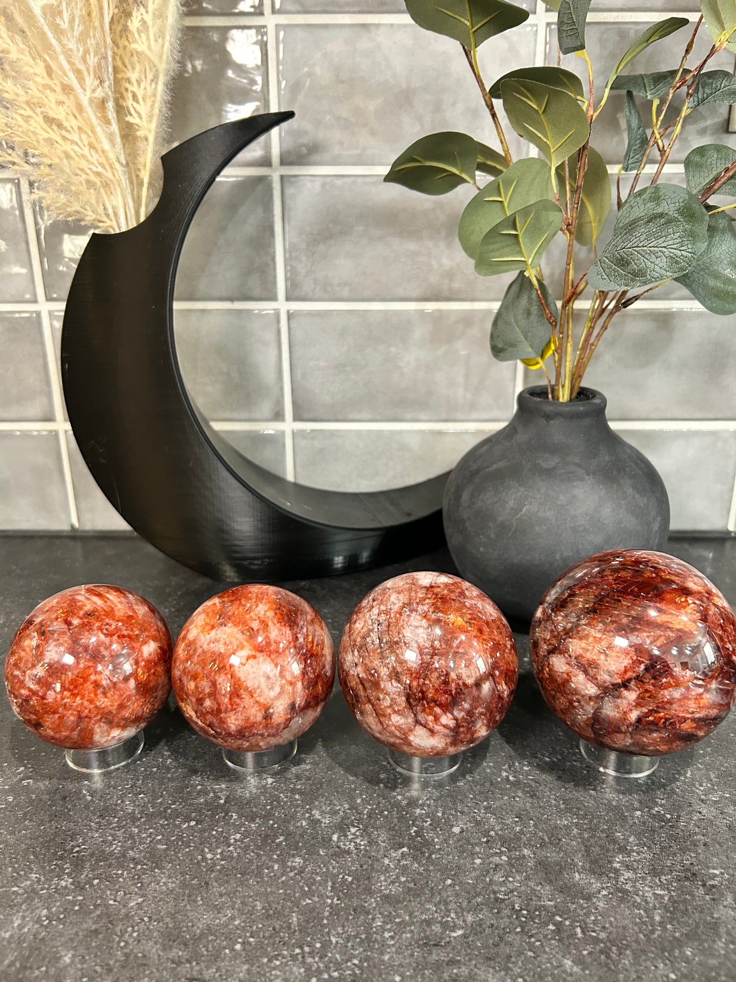 Fire Quartz Spheres