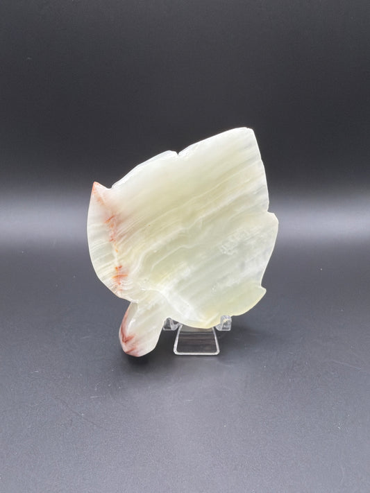 Green Onyx Leaf Dish