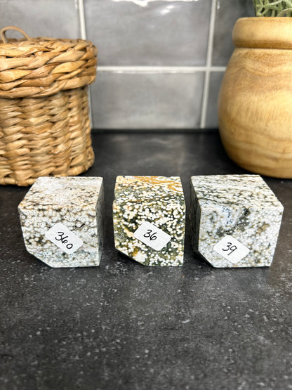 Sea Jasper “Floating” Cubes