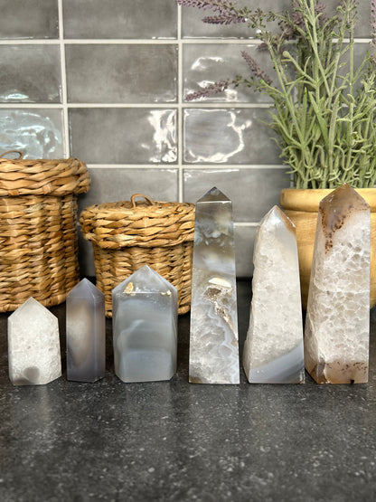 Druzy Agate Towers