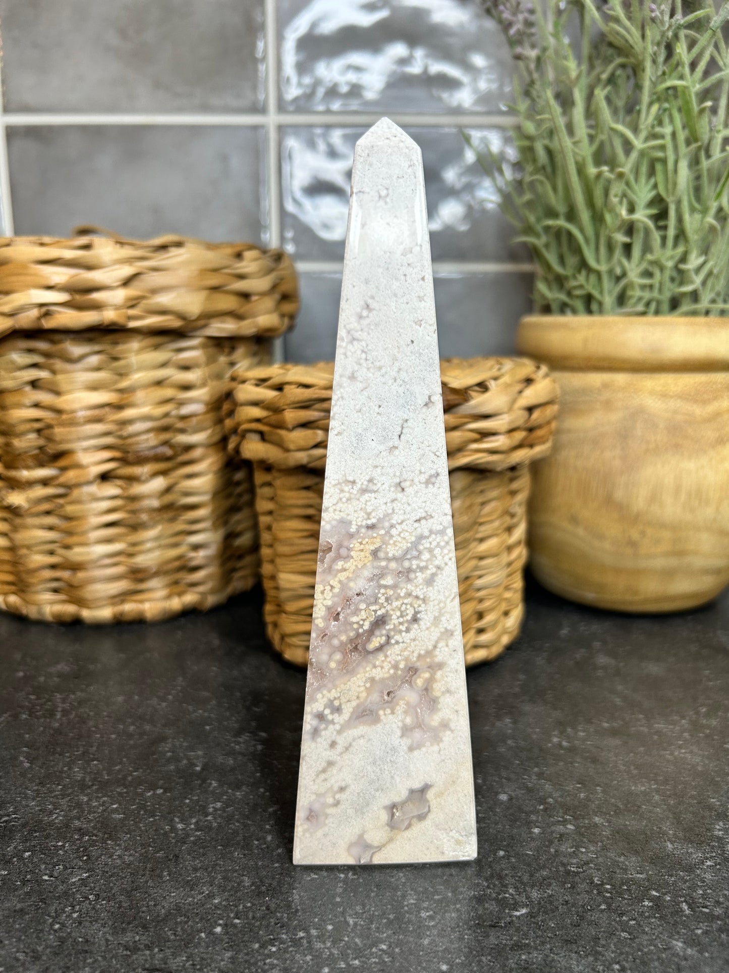 Orby Pink Amethyst Obelisk