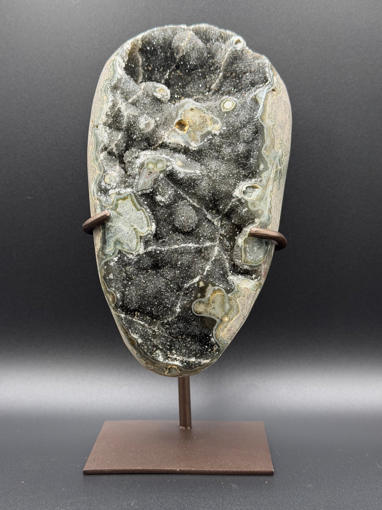 Black Amethyst on Stand