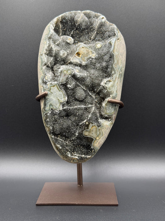 Black Amethyst on Stand
