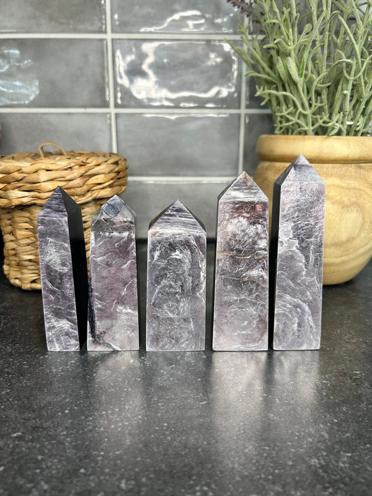 Gem Lepidolite Towers