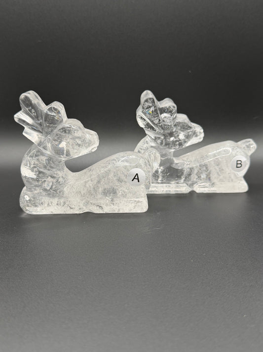 Clear Quartz Reindeer