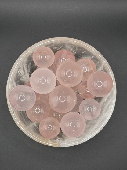 Mozambique Rose Quartz Spheres | Small