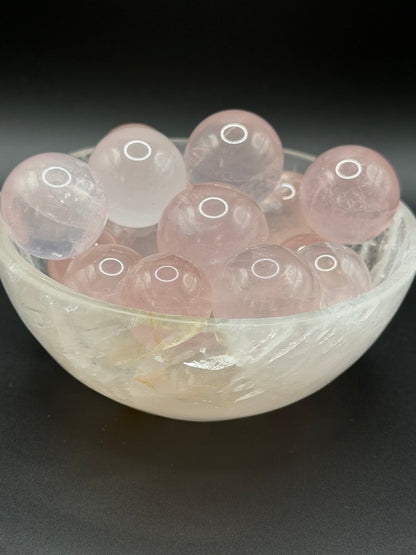 Mozambique Rose Quartz Spheres | Small
