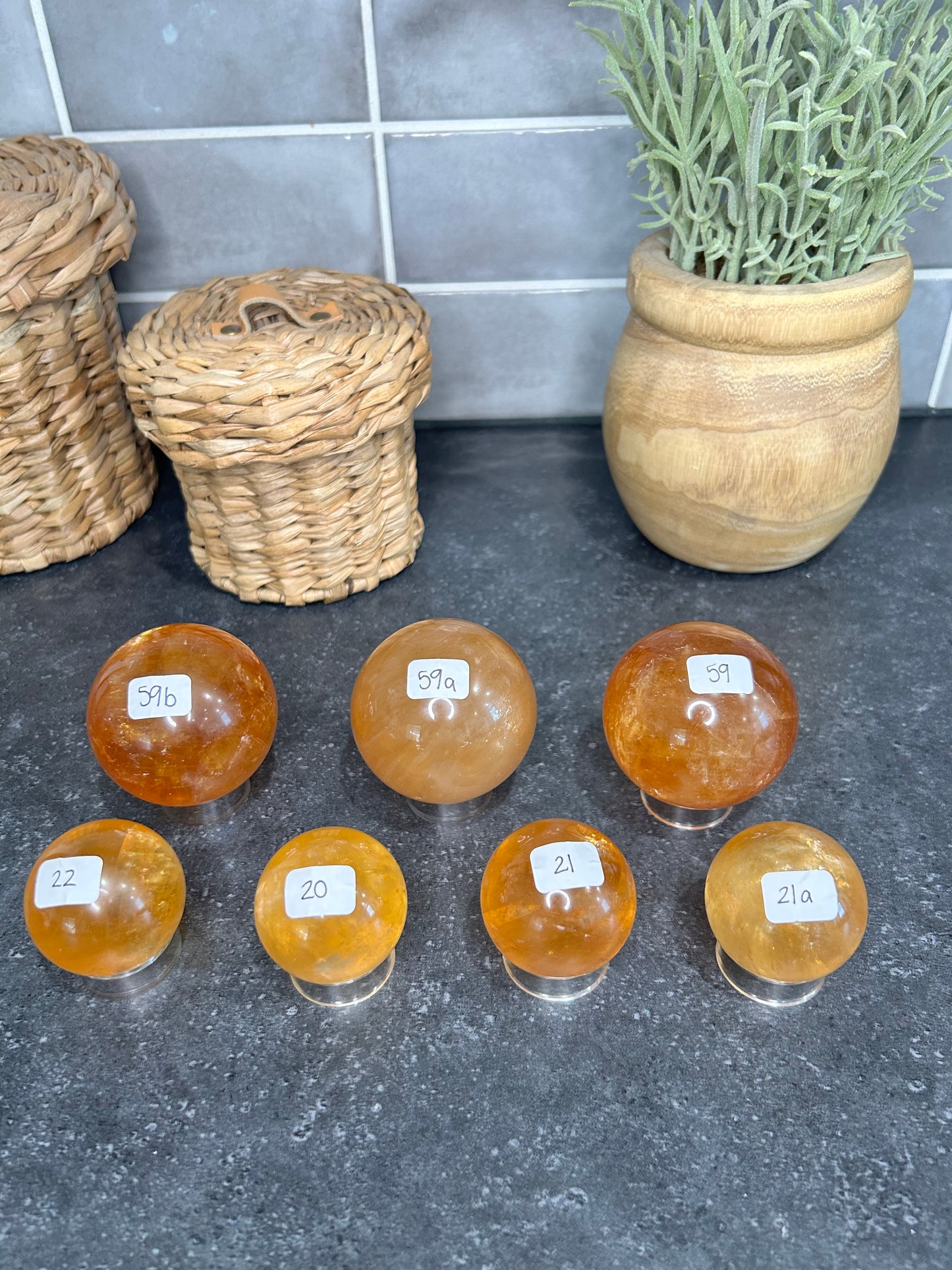 Honey Optical Calcite Spheres