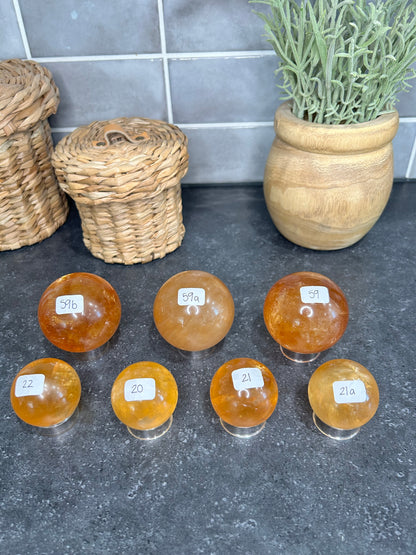 Honey Optical Calcite Spheres