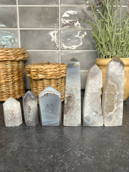 Druzy Agate Towers