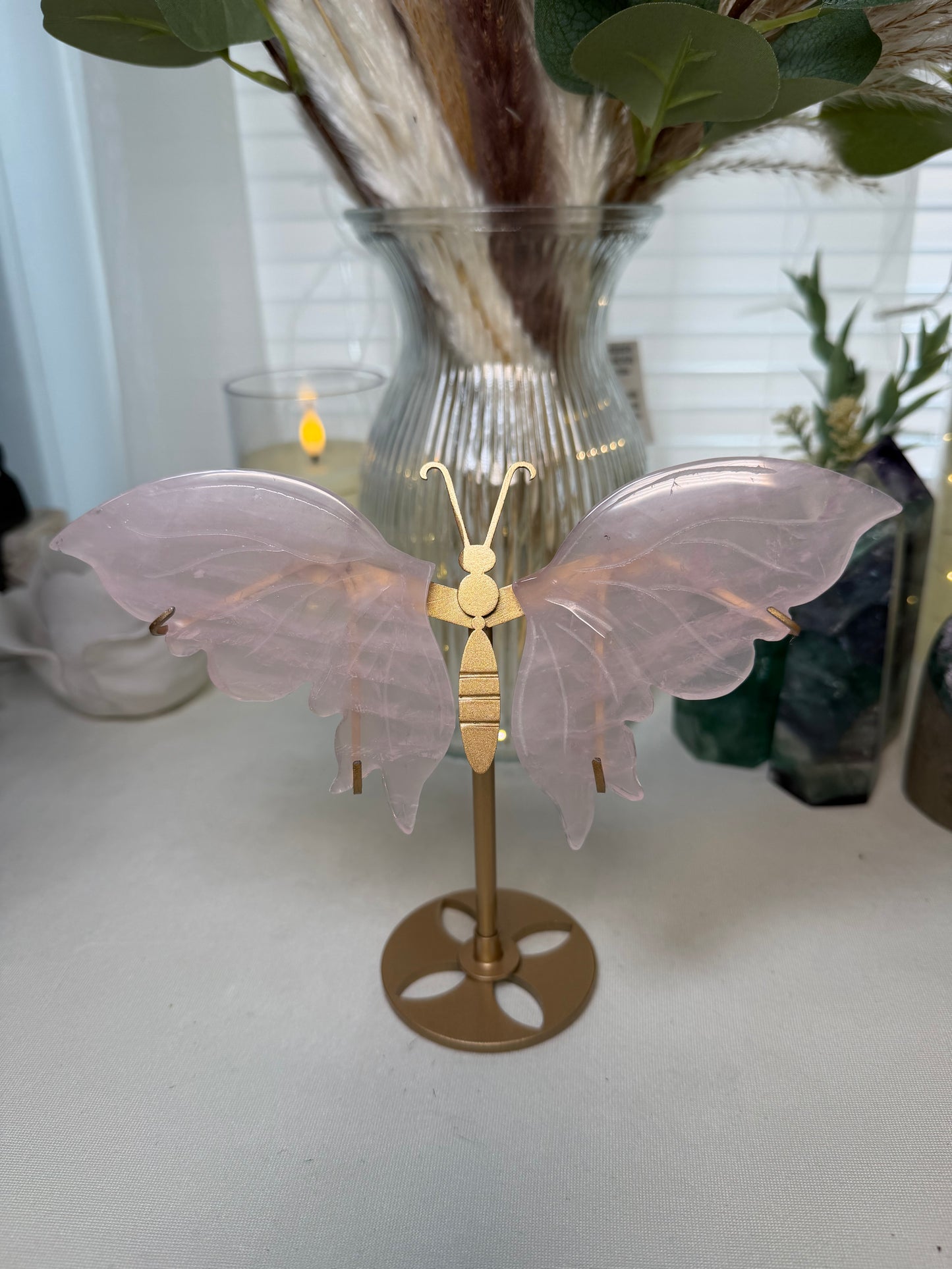 Rose Quartz Butterfly Wings