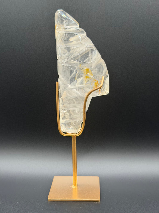 Geometric Clear Quartz Carving