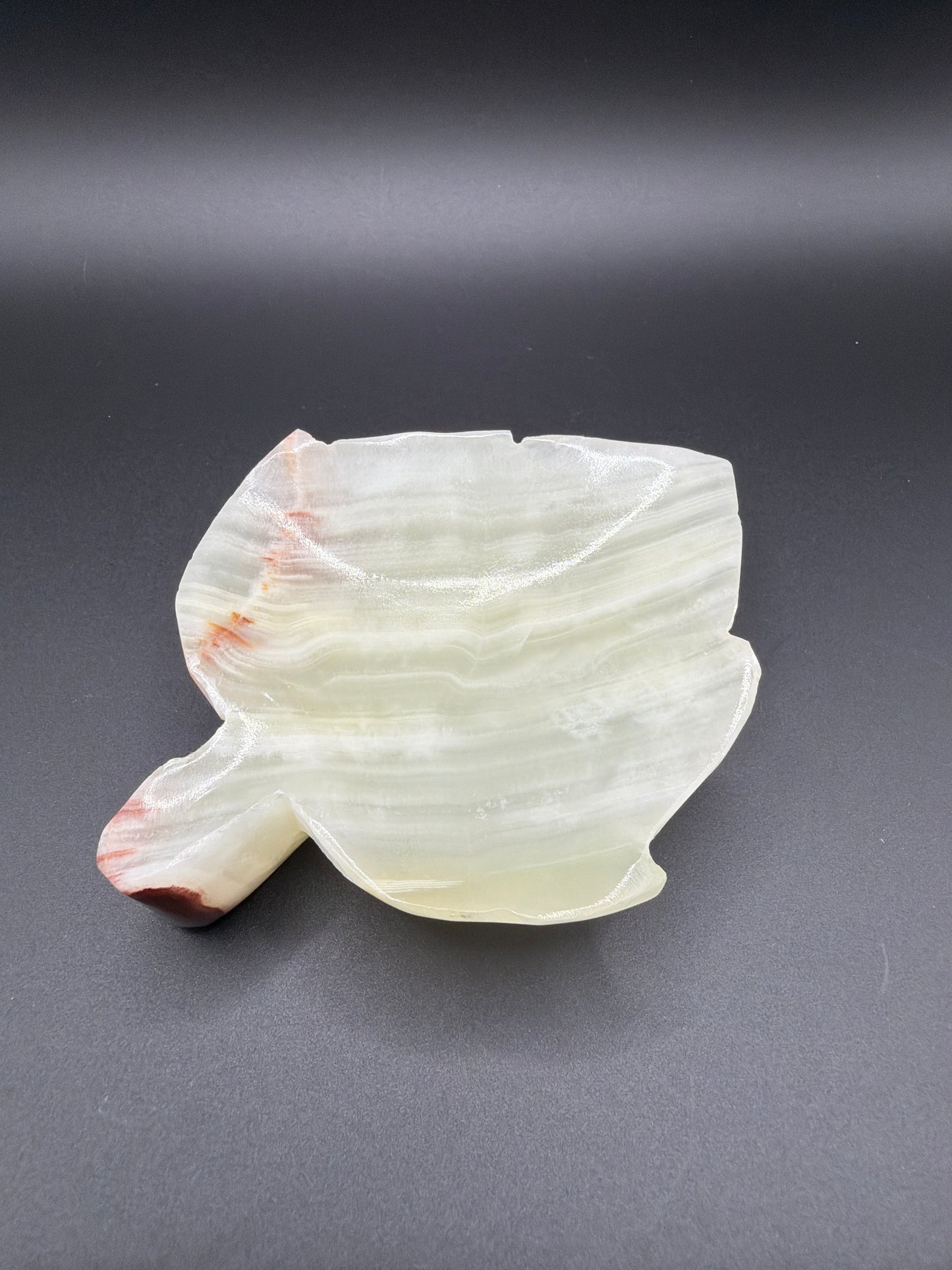 Green Onyx Leaf Dish