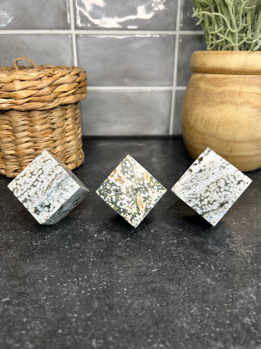 Sea Jasper “Floating” Cubes