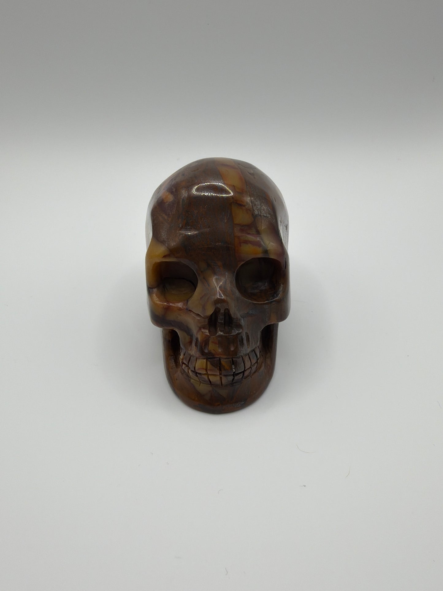 Golden Pietersite Skull