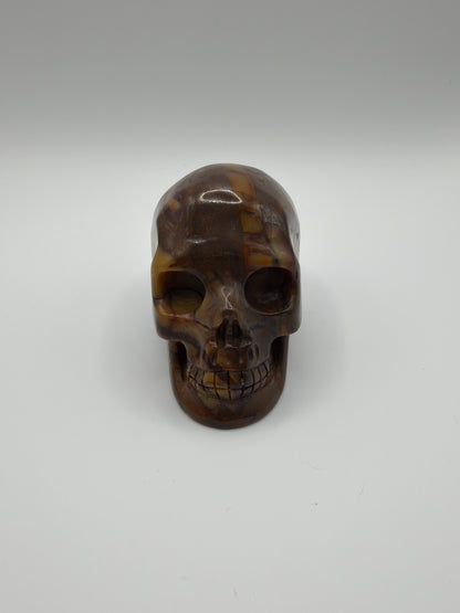 Golden Pietersite Skull