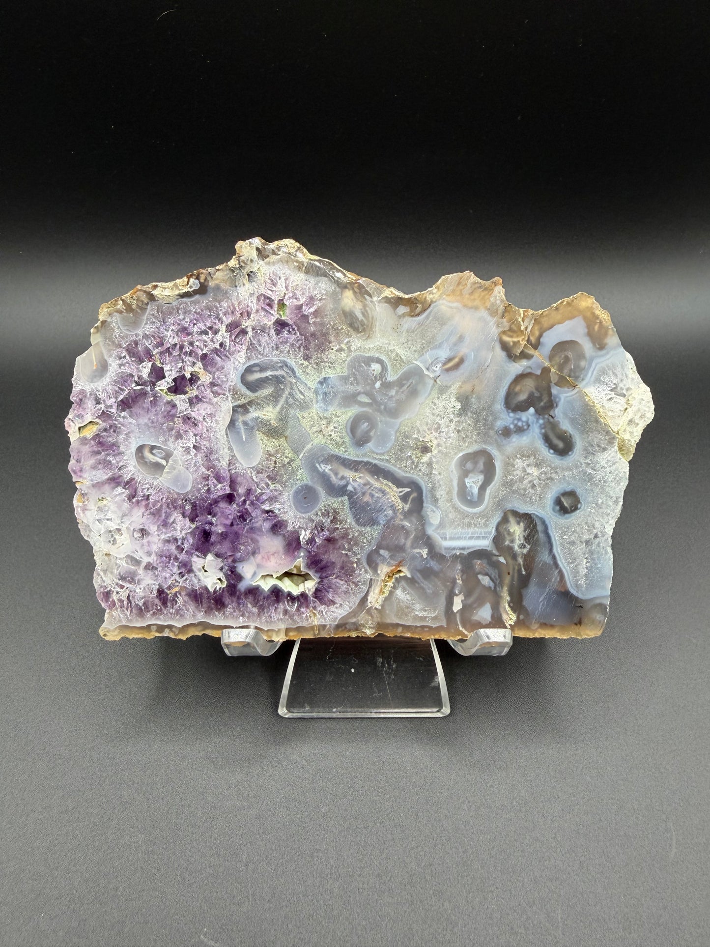 Amethyst & Moss Agate Slab