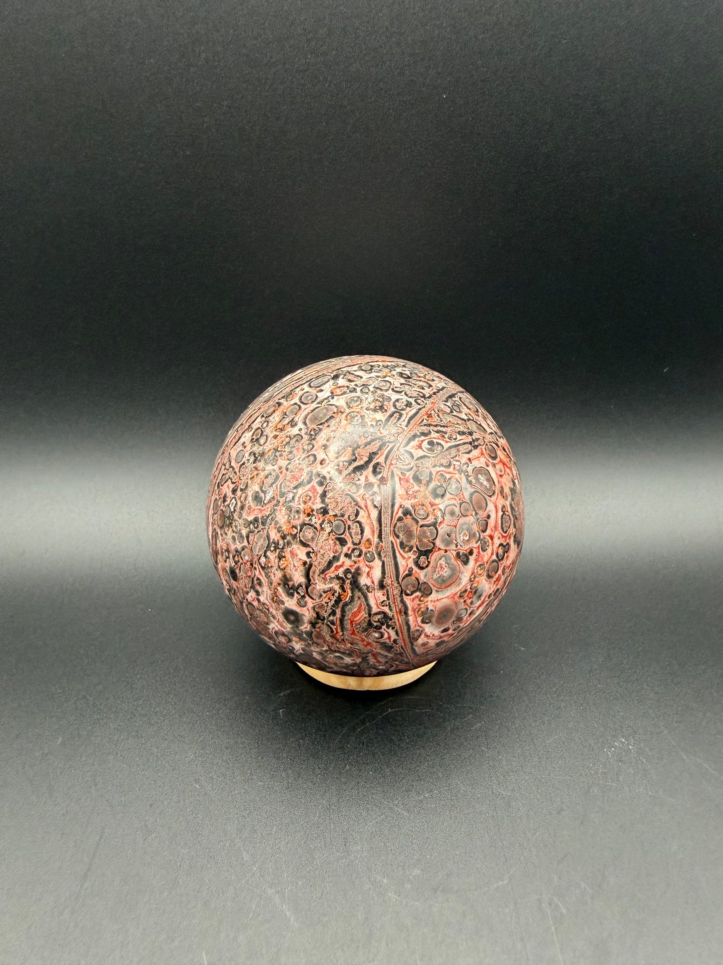 Pink Leopard Skin Jasper Sphere