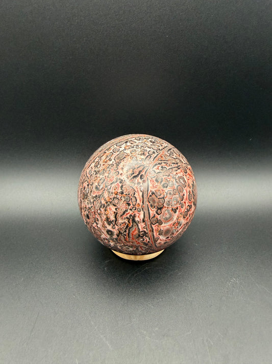 Pink Leopard Skin Jasper Sphere