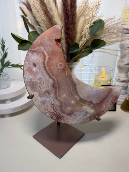 Pink Amethyst “Reversible” Moon